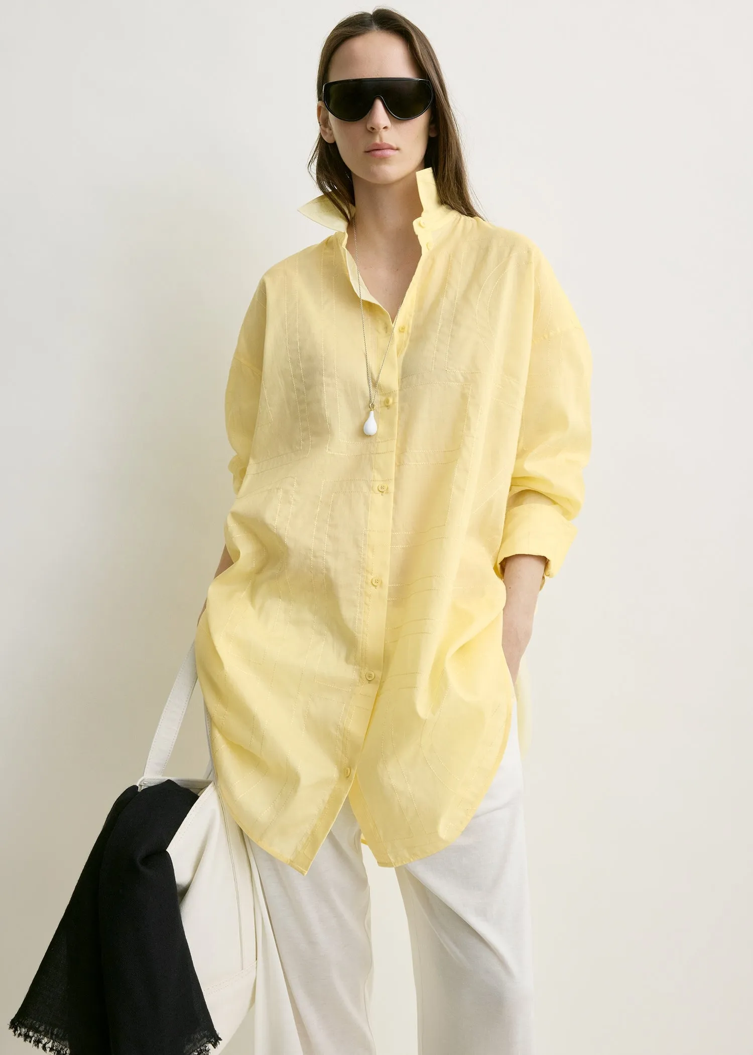 Long summer shirt buttercup sold by Toteme product image thumbnail 4