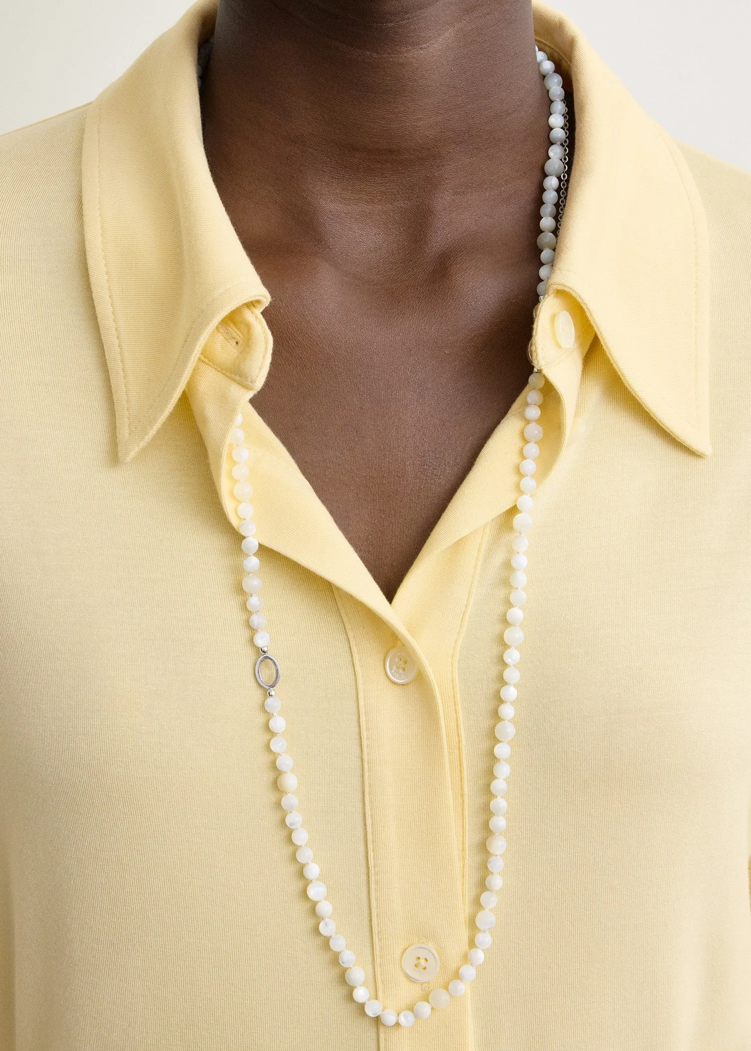 Fitted jersey shirt buttercup sold by Toteme product image thumbnail 5