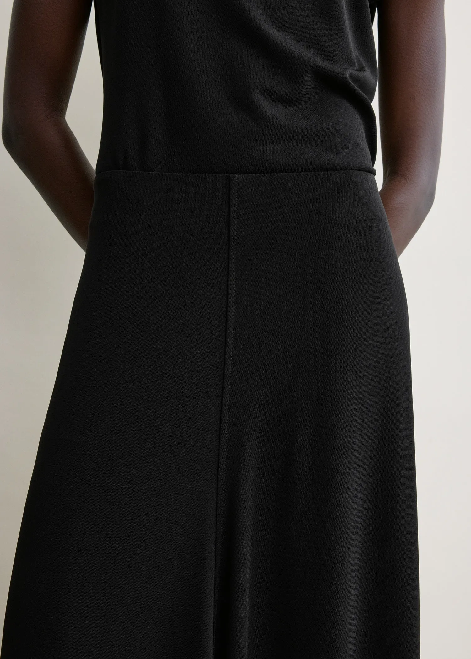 Flared jersey skirt black sold by Toteme product image thumbnail 5