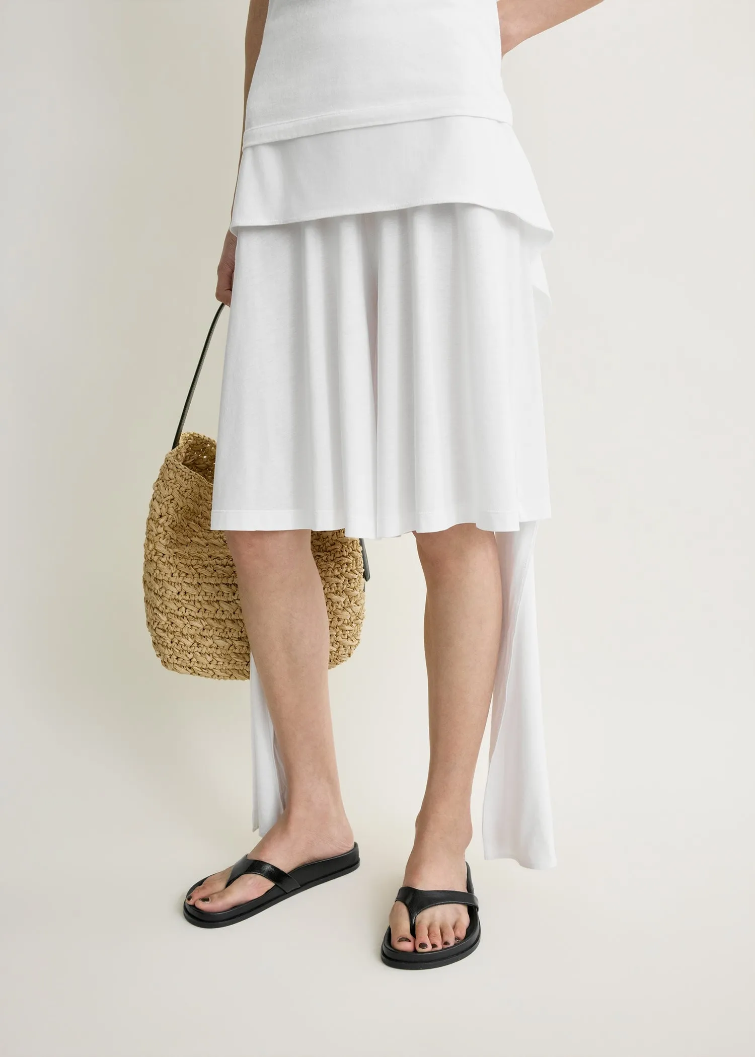 Tie-waist jersey shorts white sold by Toteme product image thumbnail 4
