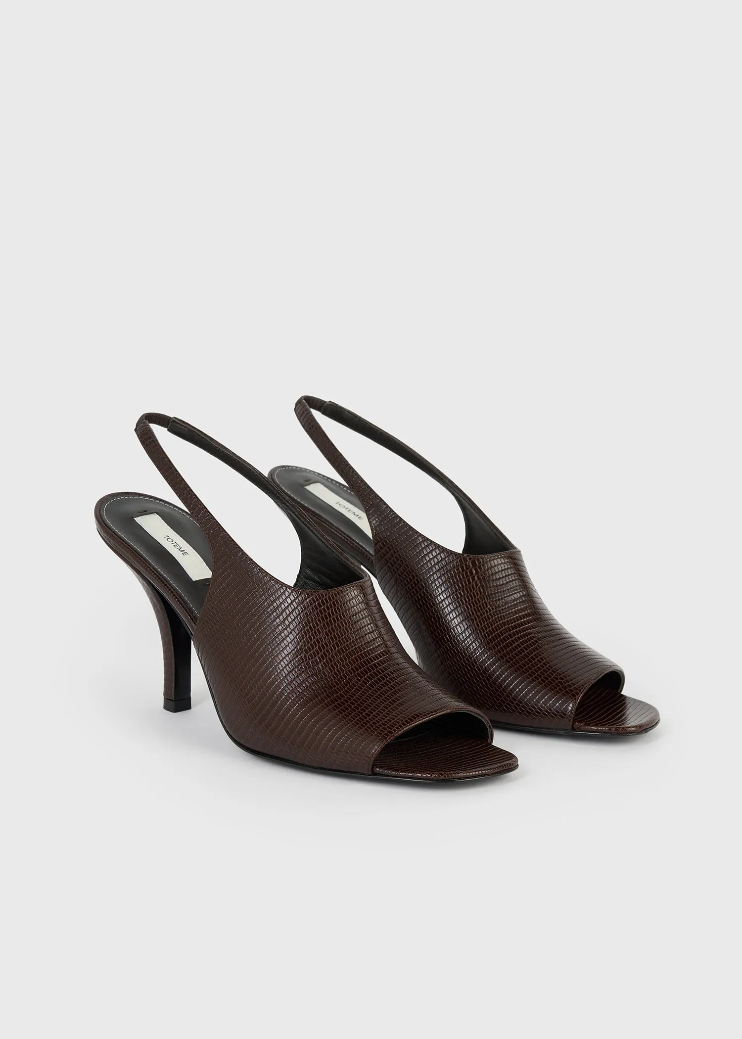 Contour lizard-embossed slingbacks brown sold by Toteme product image thumbnail 4
