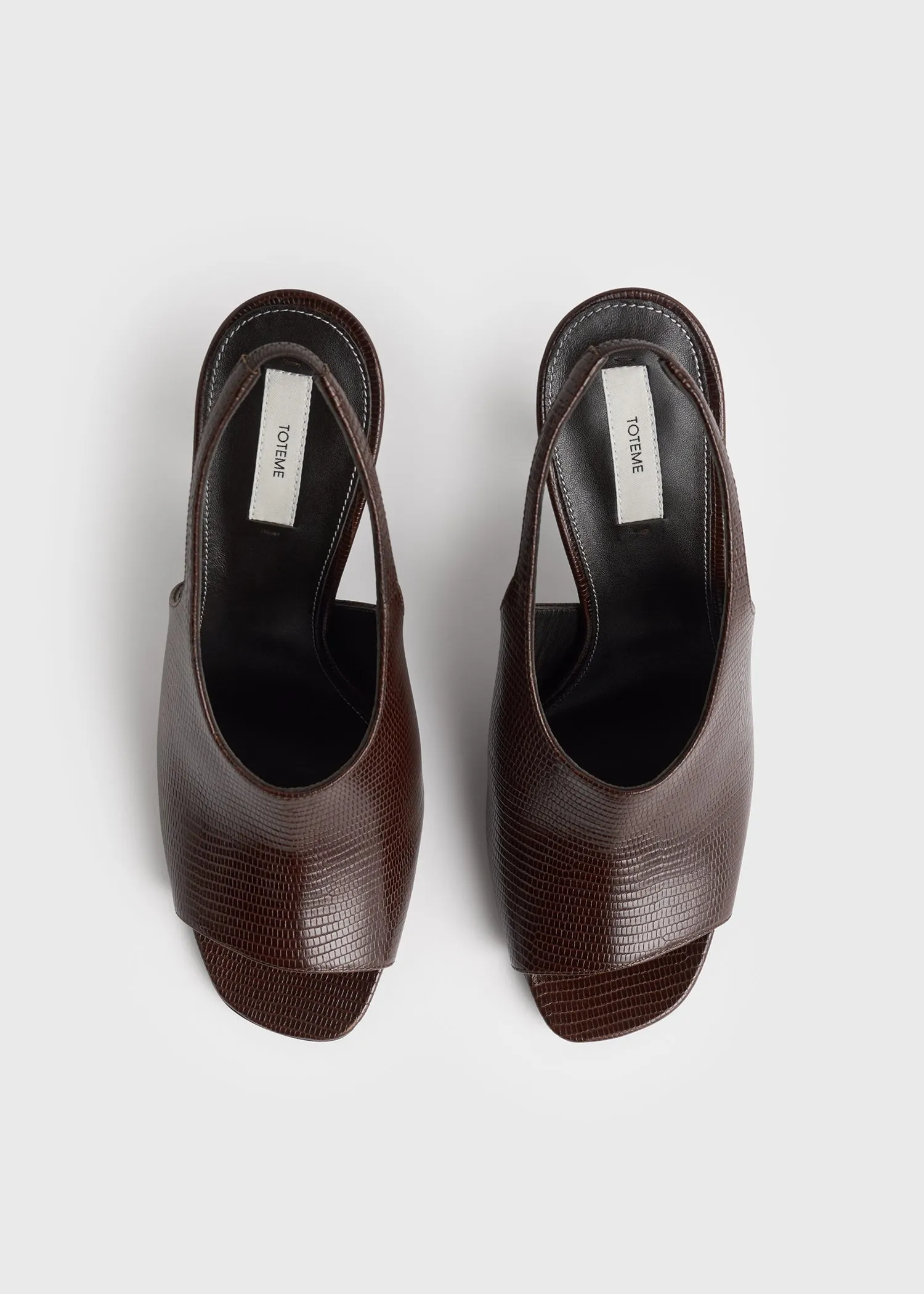 Contour lizard-embossed slingbacks brown sold by Toteme product image thumbnail 5