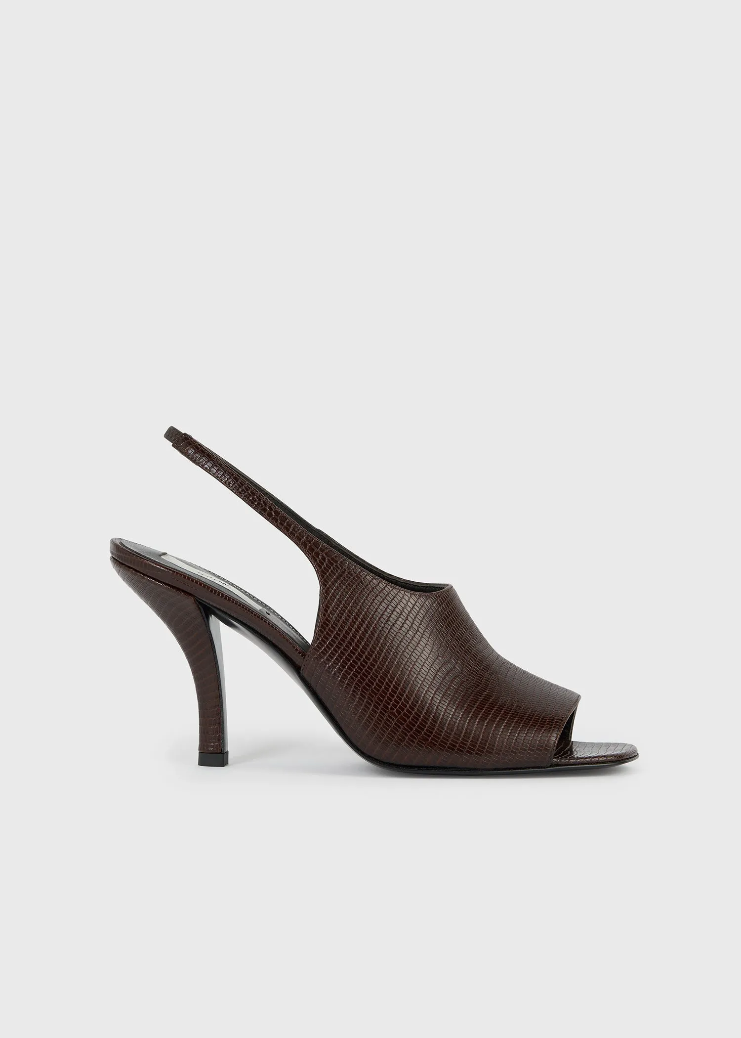 Contour lizard-embossed slingbacks brown sold by Toteme