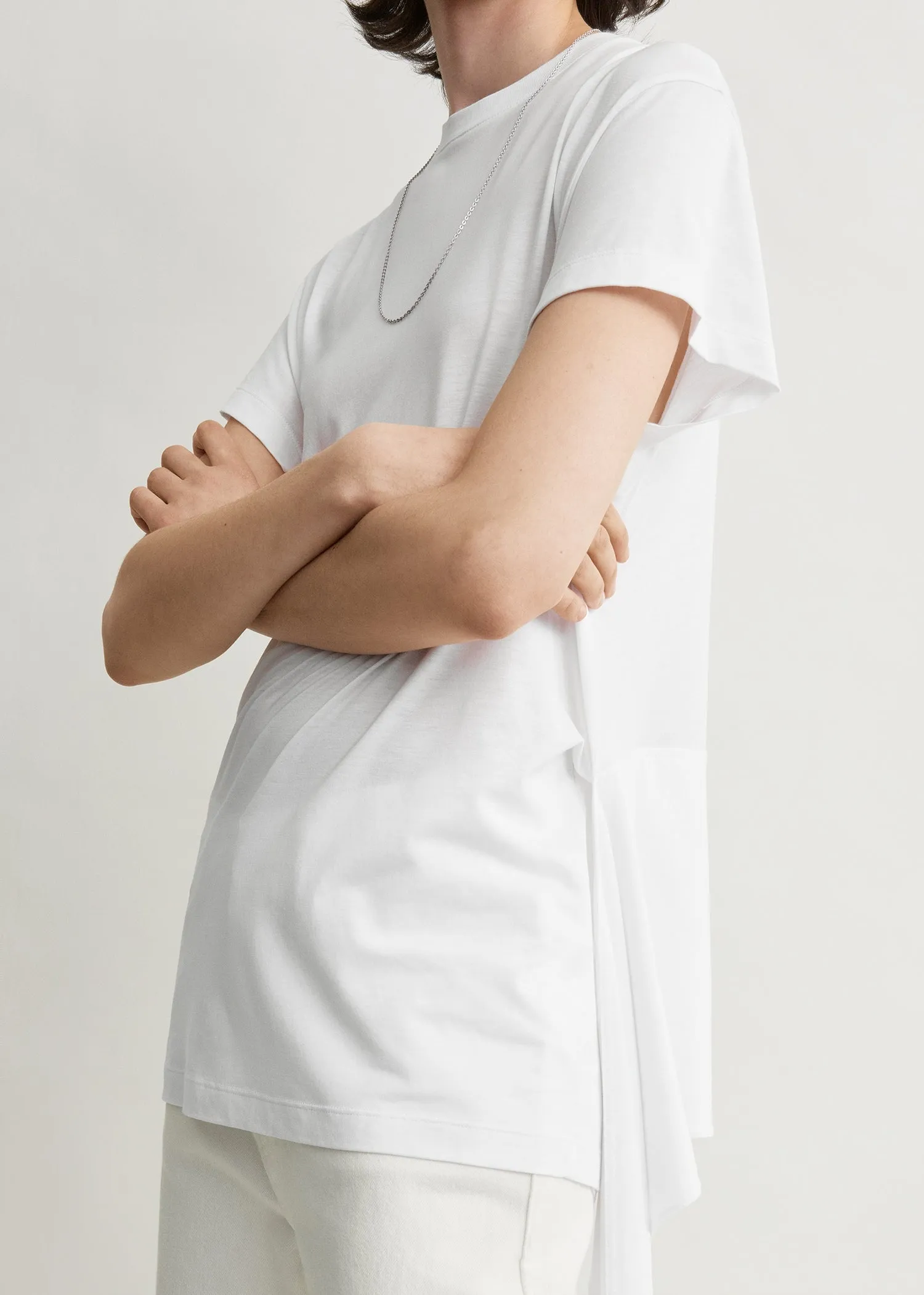 Tie-waist jersey top white sold by Toteme product image thumbnail 4