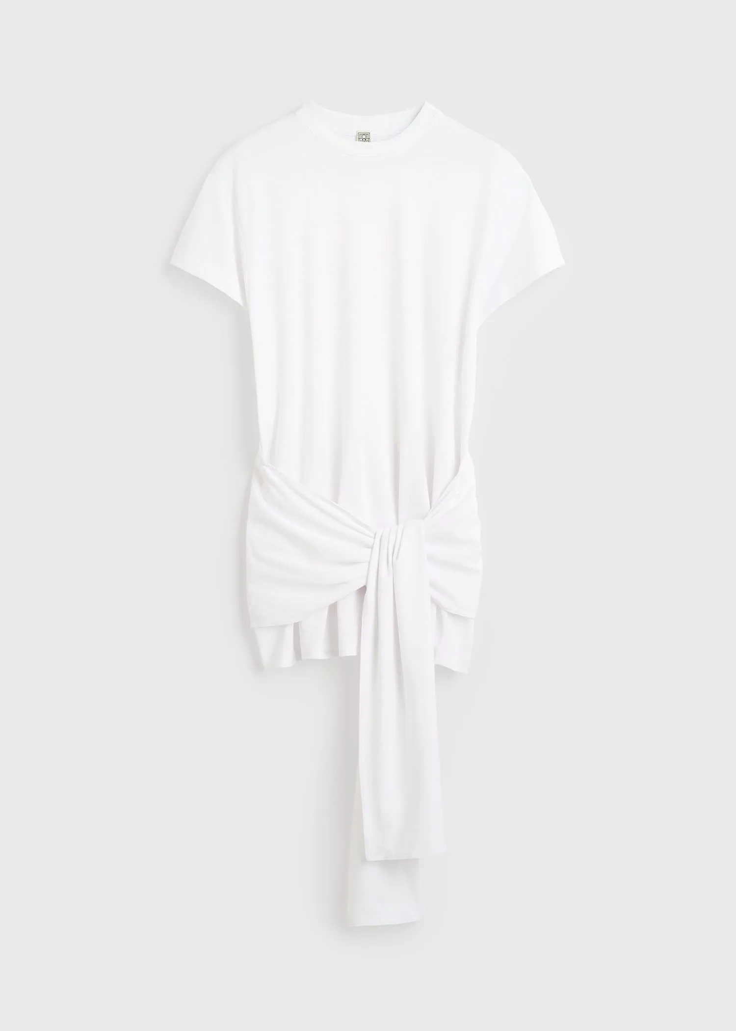 Tie-waist jersey top white sold by Toteme product image thumbnail 5