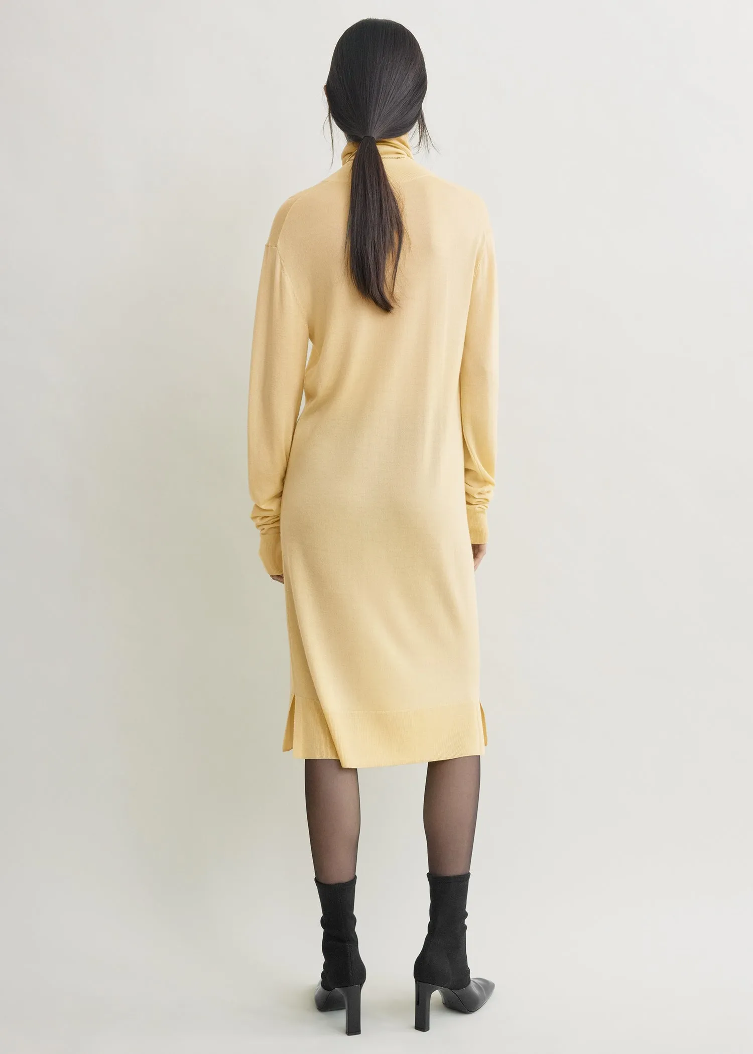 Turtleneck dress champagne petite sold by Toteme product image thumbnail 3