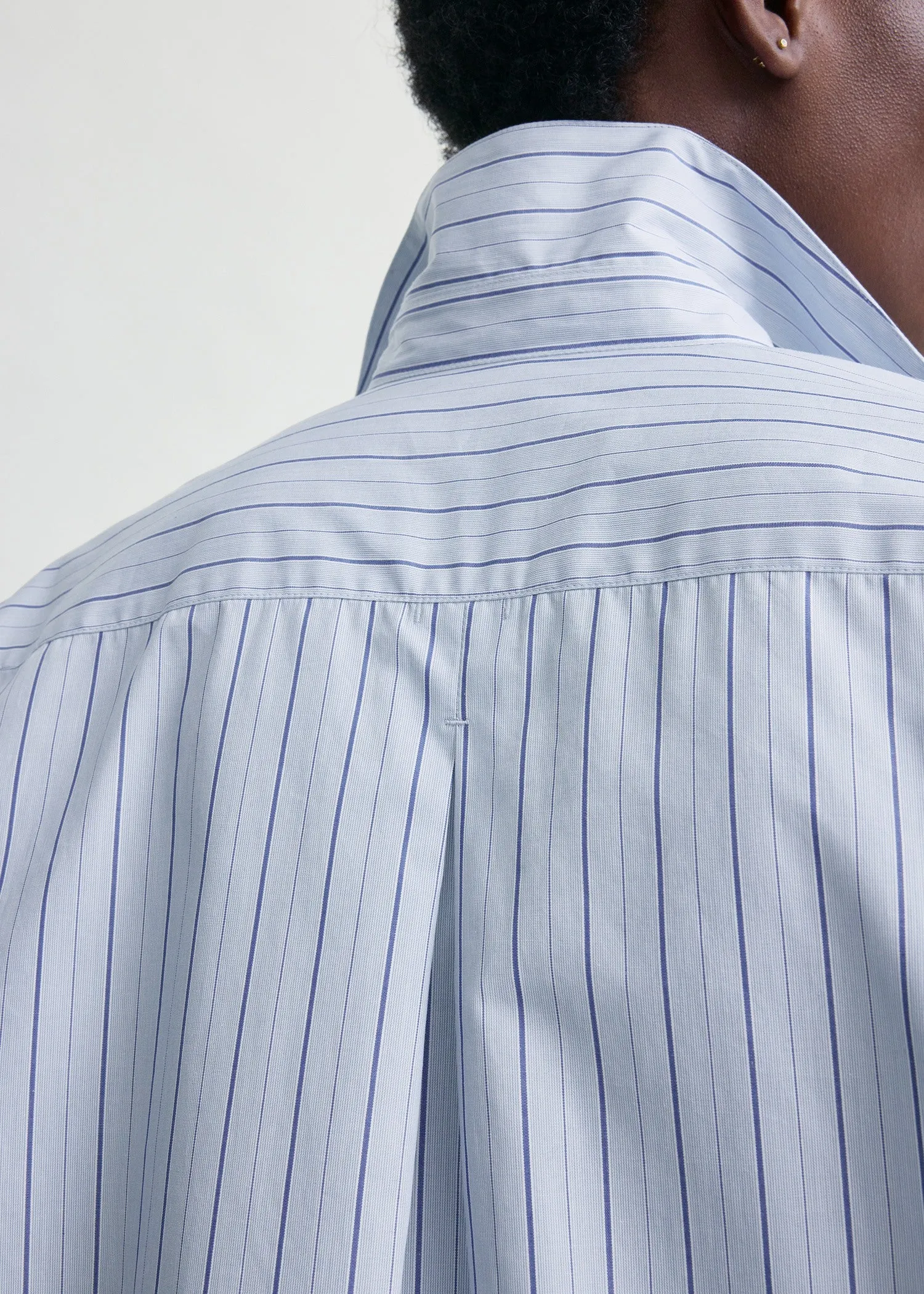 Classic stripe shirt ice/azure sold by Toteme product image thumbnail 4