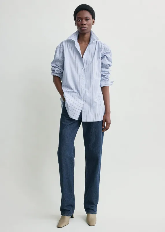 Classic stripe shirt ice/azure made by Toteme