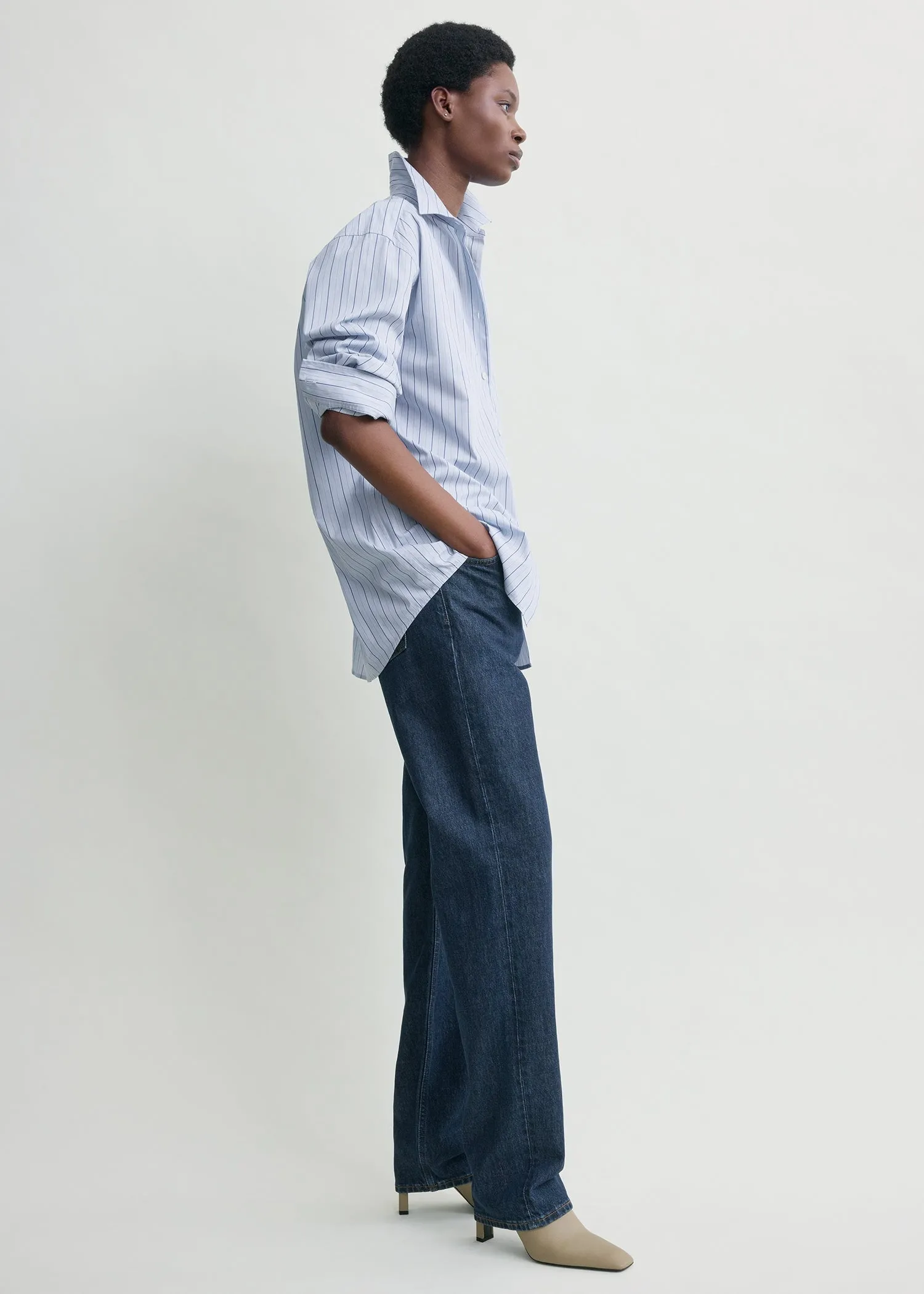 Classic stripe shirt ice/azure sold by Toteme product image thumbnail 2