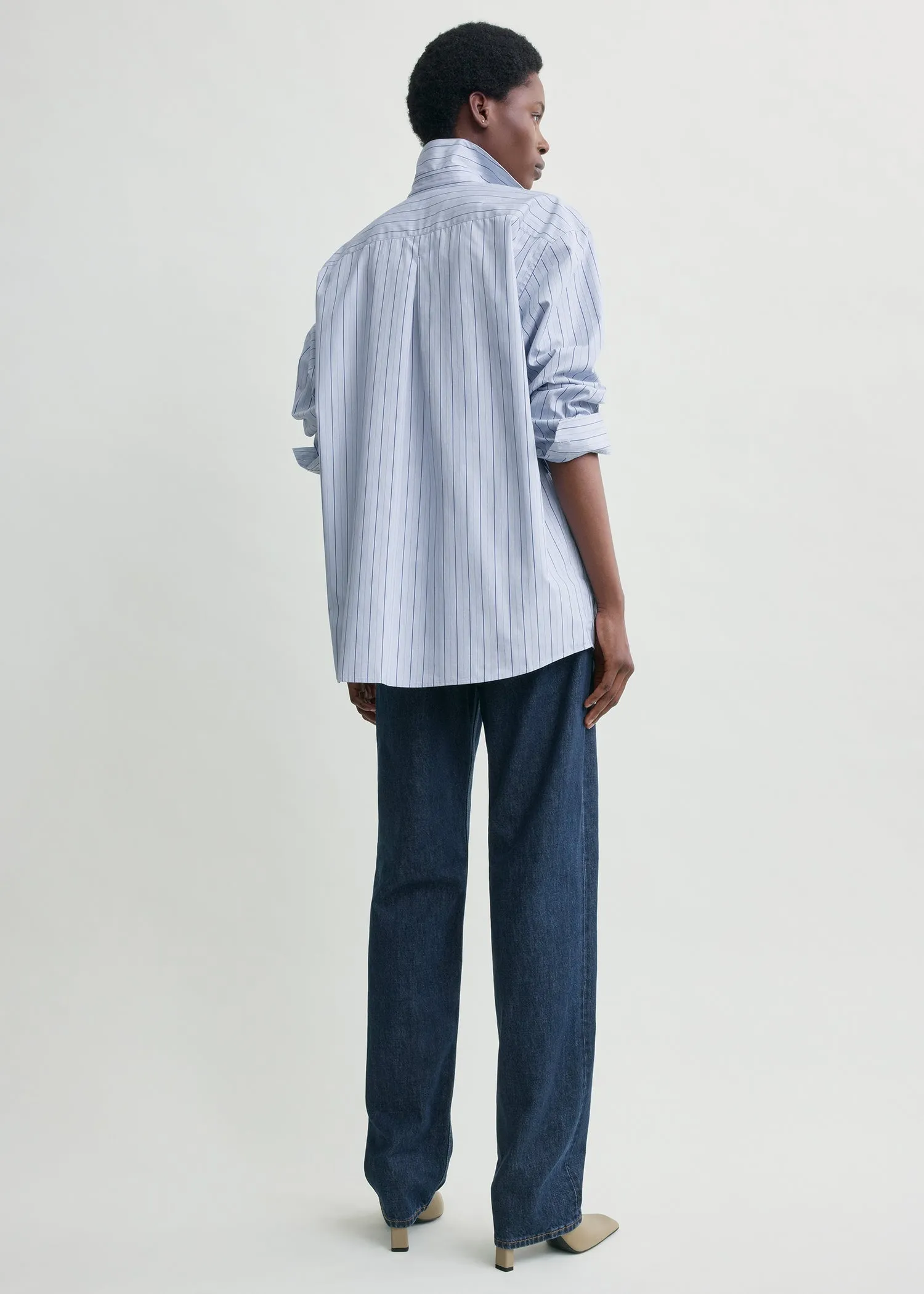 Classic stripe shirt ice/azure sold by Toteme product image thumbnail 3