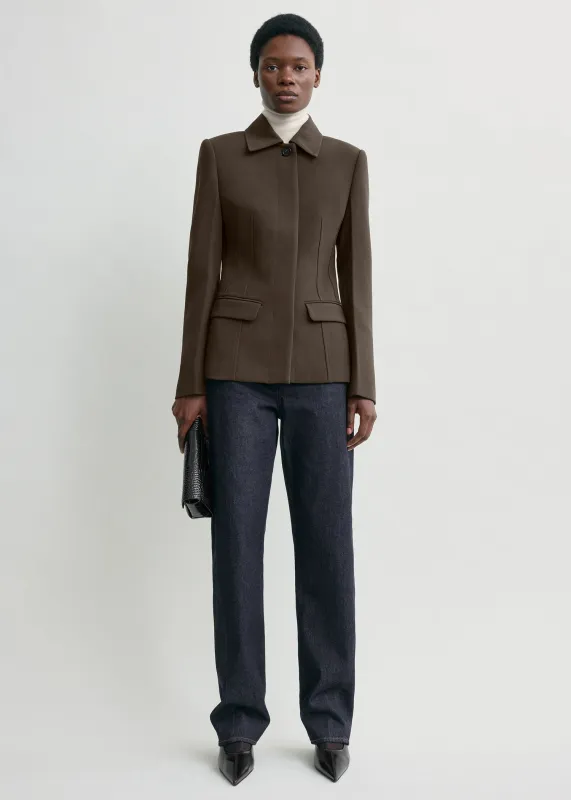 Cinched pocket jacket bark made by Toteme