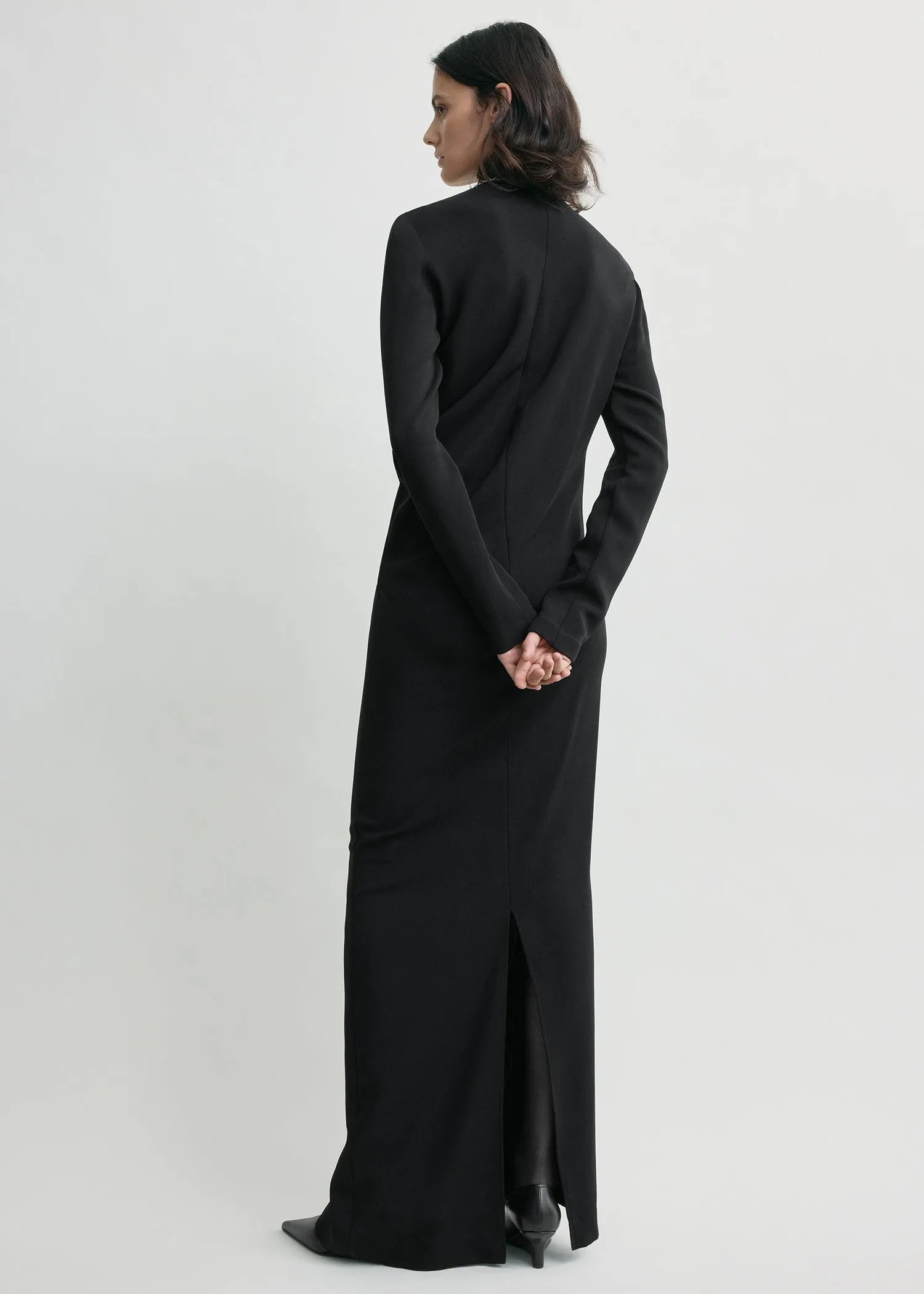 Long twist dress black sold by Toteme product image thumbnail 3