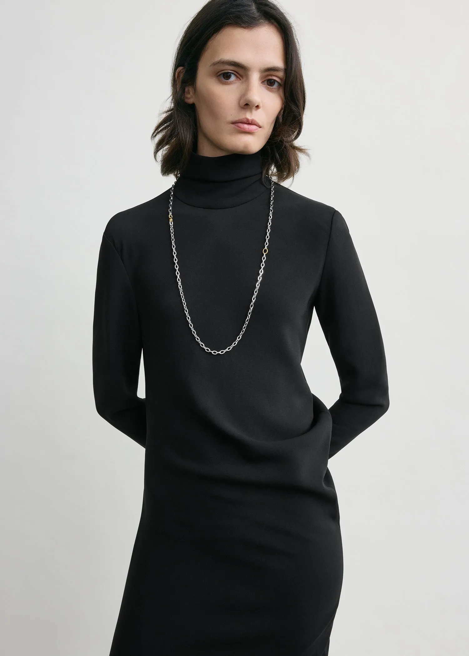 Long twist dress black sold by Toteme product image thumbnail 4
