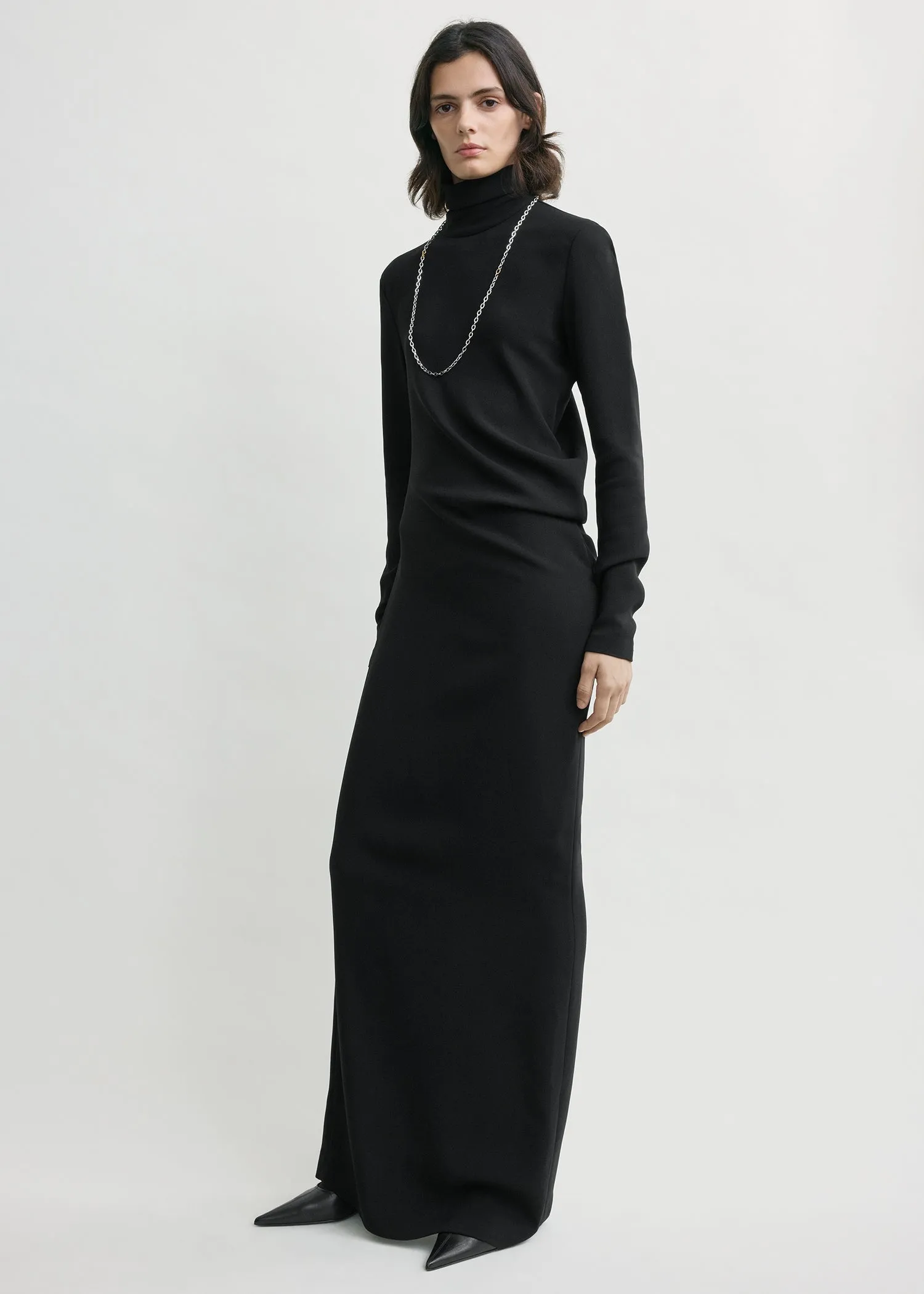 Long twist dress black sold by Toteme product image thumbnail 2