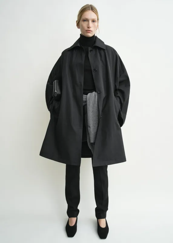 Car coat black made by Toteme