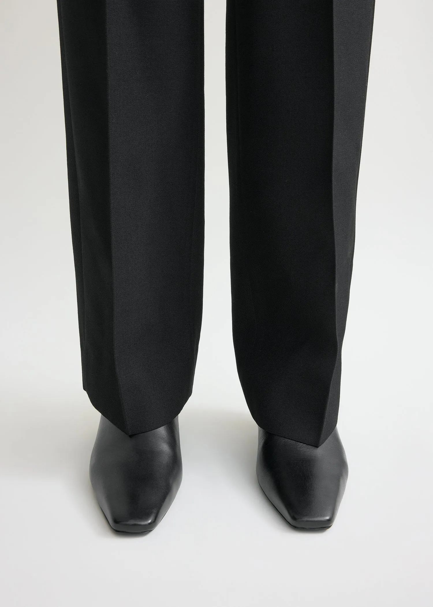 Leather mid-heel boots black sold by Toteme product image thumbnail 2