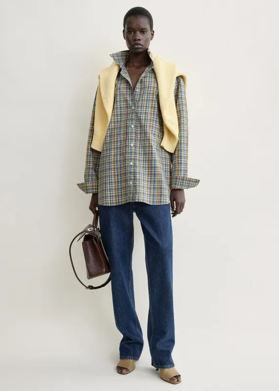Classic check shirt blue/orange made by Toteme