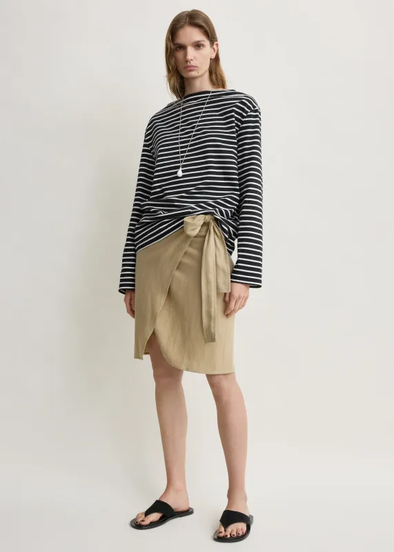 Stripe jersey long-sleeve tee black/white made by Toteme