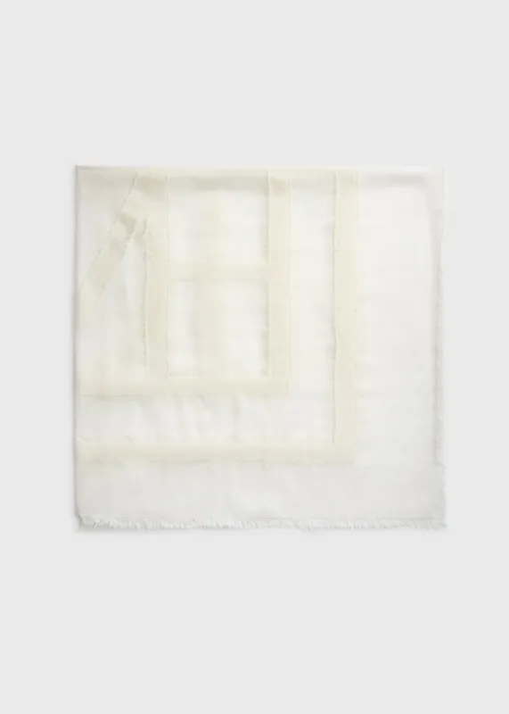 Fil coupé monogram sarong off-white made by Toteme