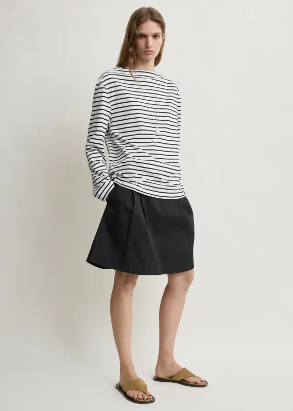 Stripe jersey long-sleeve tee white/black made by Toteme