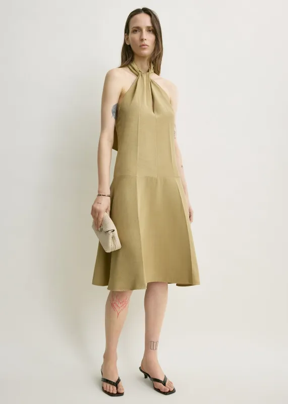 Twist halter dress cumin made by Toteme