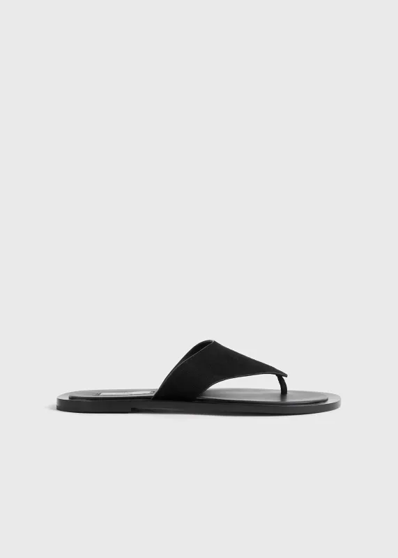 T-bar suede sandals black made by Toteme