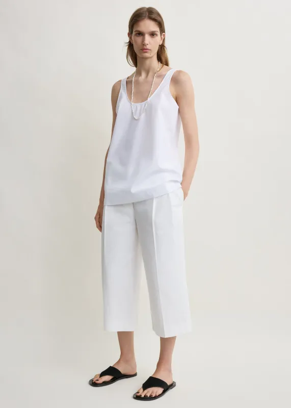 Cropped trousers white made by Toteme