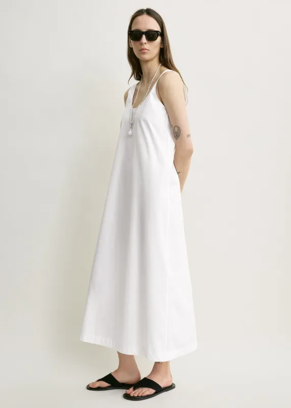 Scoop poplin dress white made by Toteme