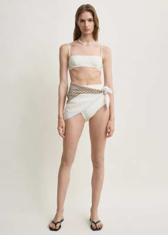 Balconette bikini top ecru made by Toteme