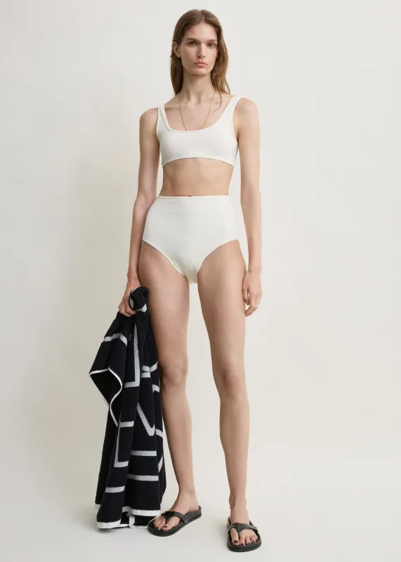 U-neck bikini top ecru made by Toteme