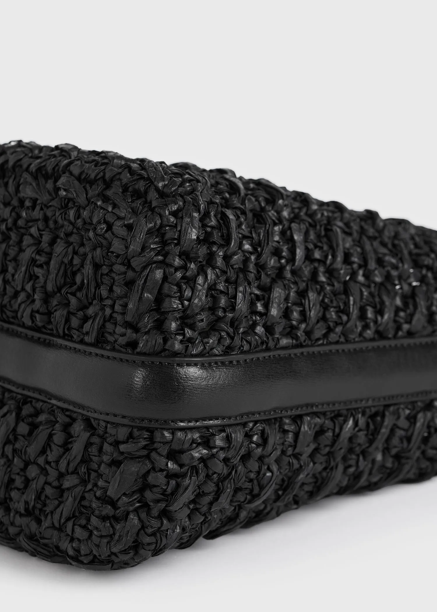 Small belted paper raffia tote black sold by Toteme product image thumbnail 5