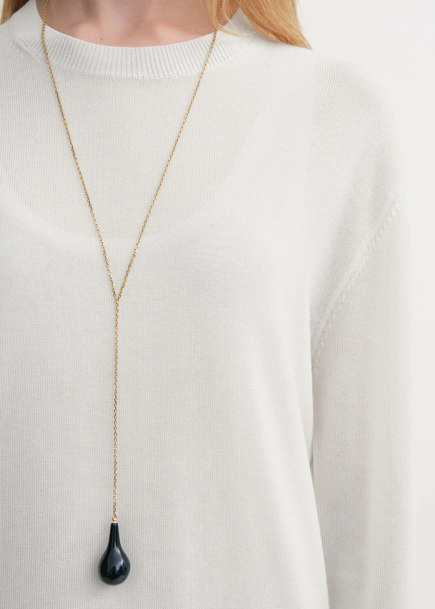 Long-sleeve tee knit white sold by Toteme product image thumbnail 5