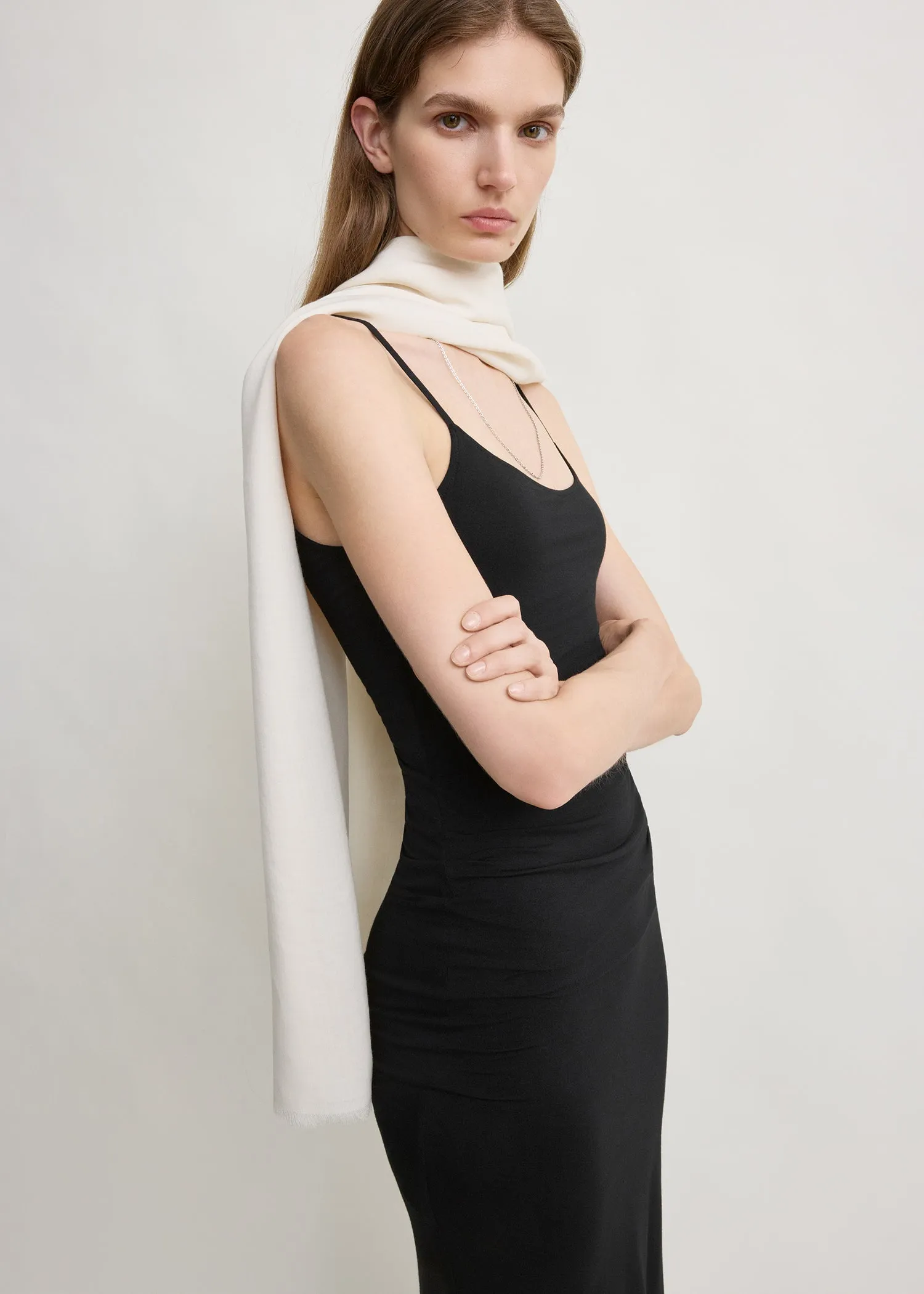 Draped slip dress black sold by Toteme product image thumbnail 3