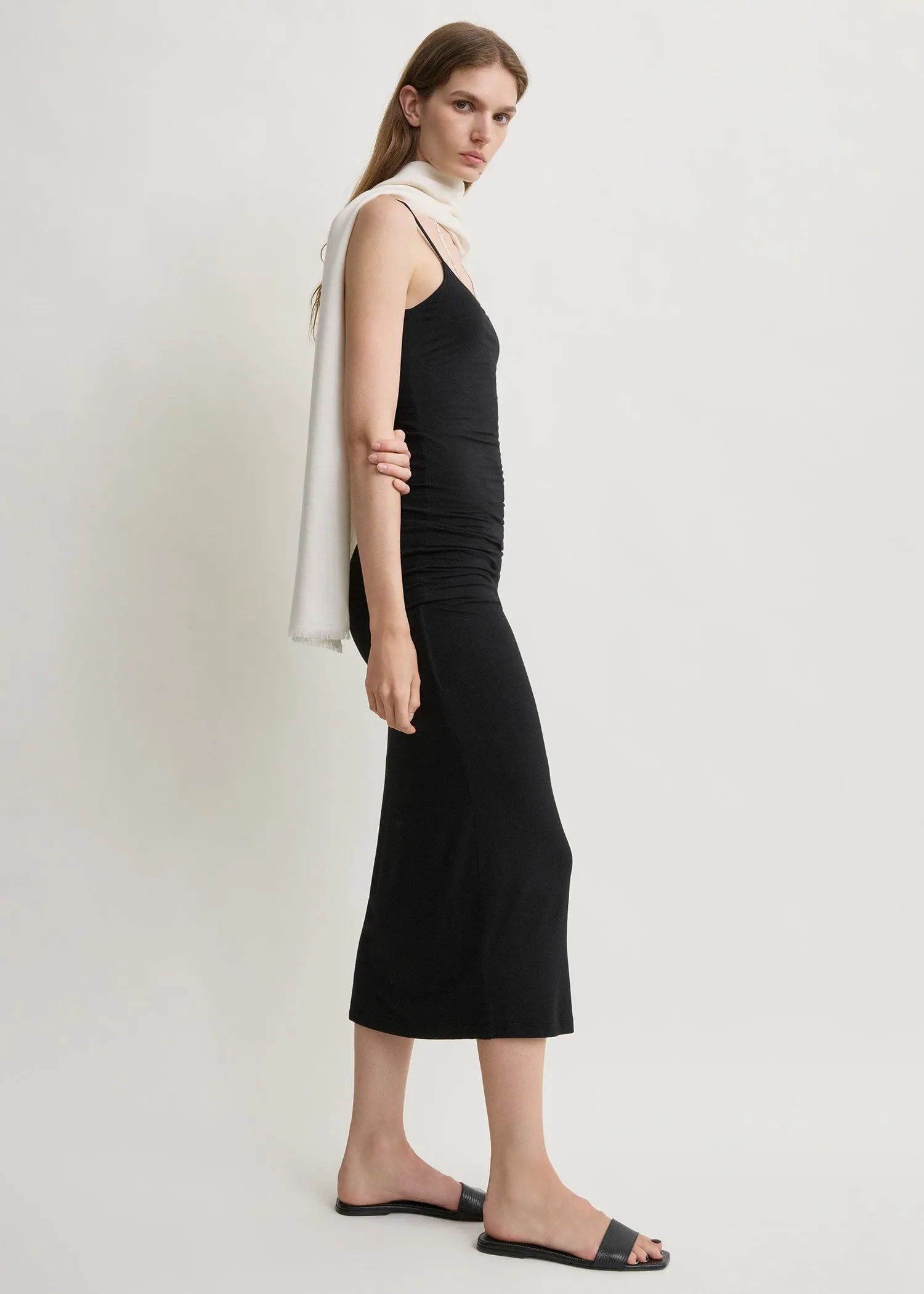 Draped slip dress black sold by Toteme product image thumbnail 2