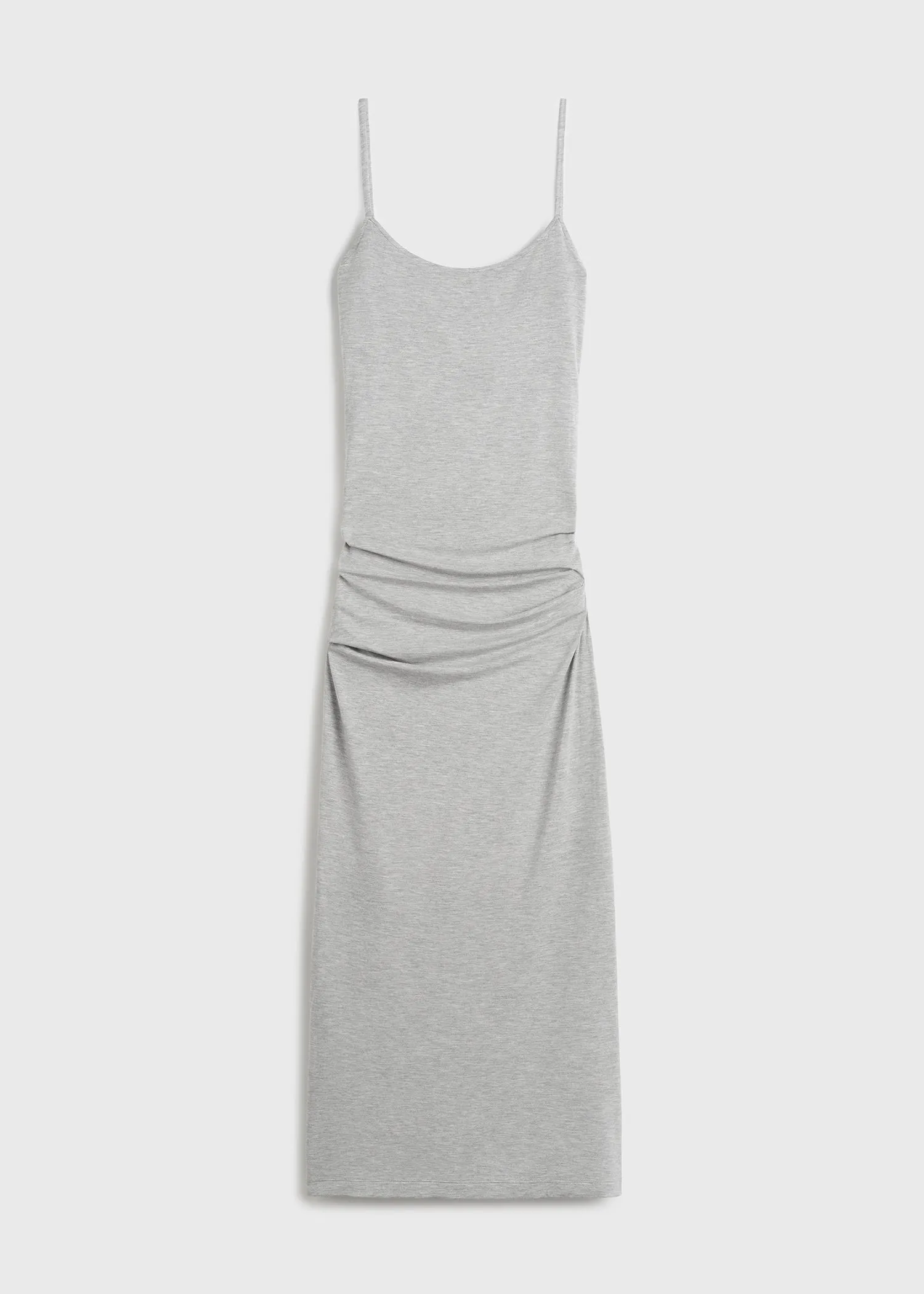 Draped slip dress pale grey mélange sold by Toteme product image thumbnail 5