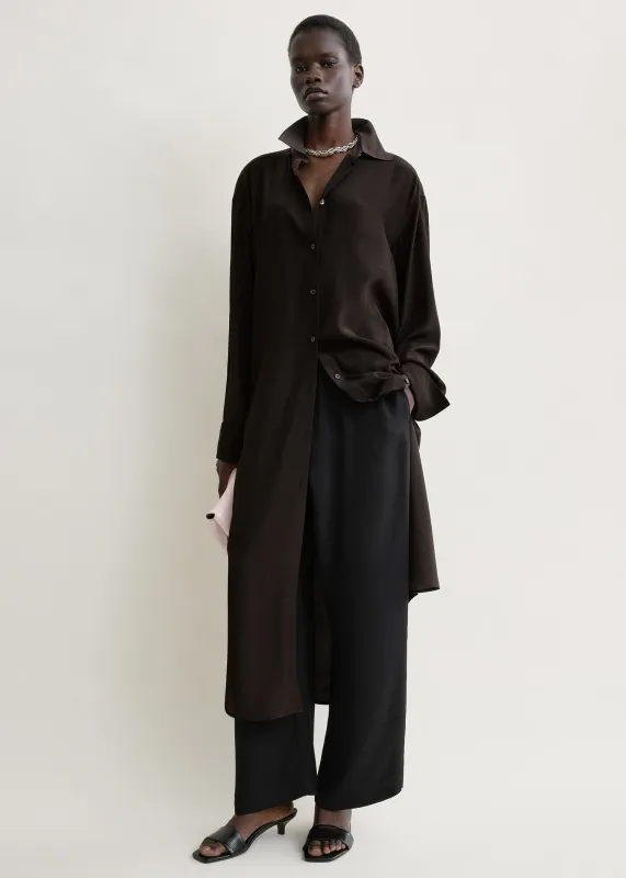 Silk shirtdress brown made by Toteme