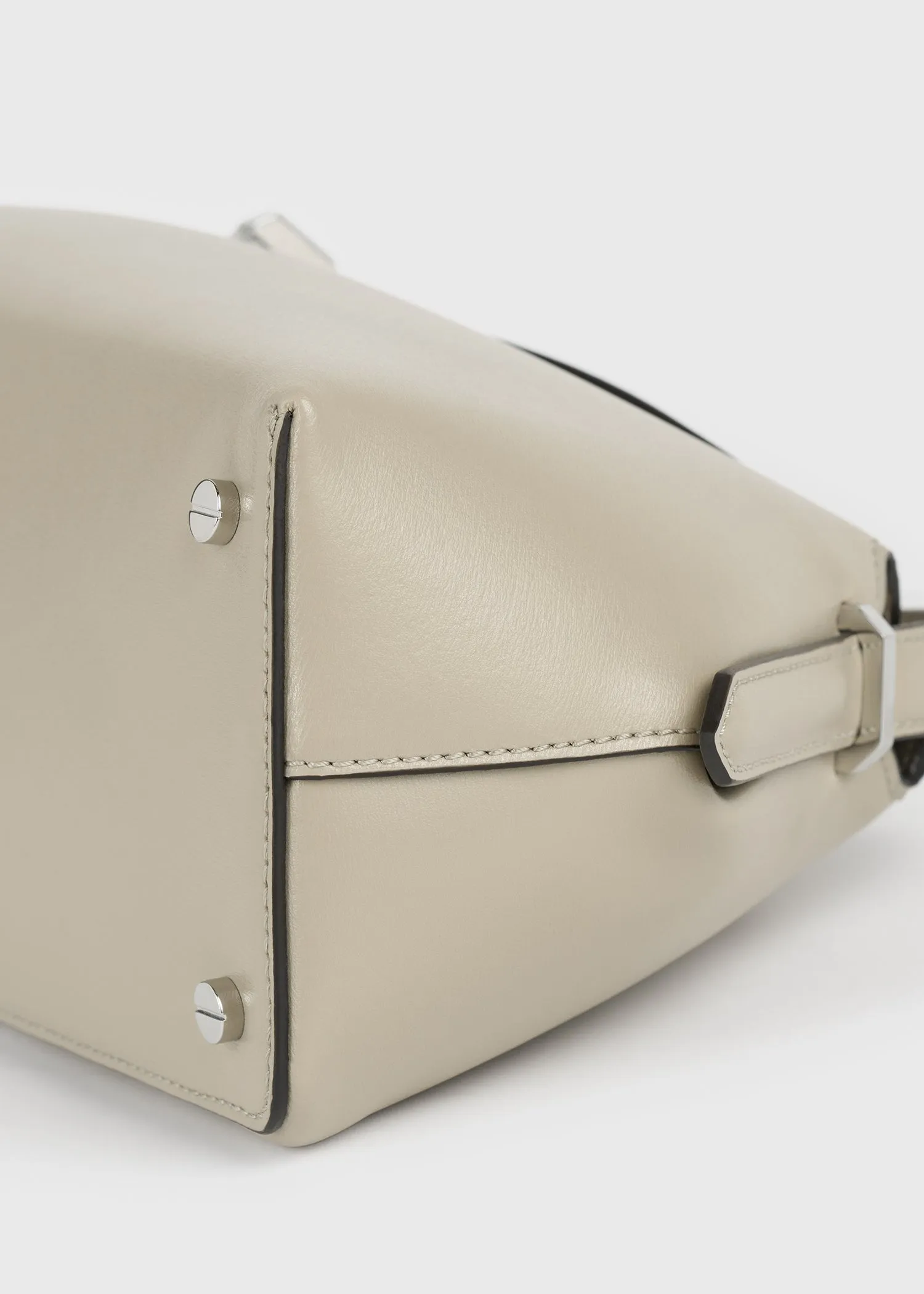 T-lock leather shoulder fawn sold by Toteme product image thumbnail 5