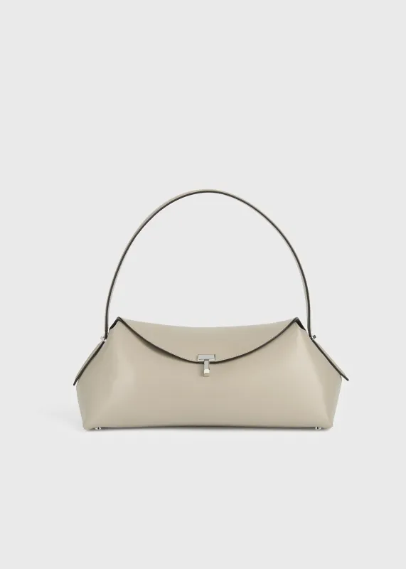 T-lock leather shoulder fawn made by Toteme