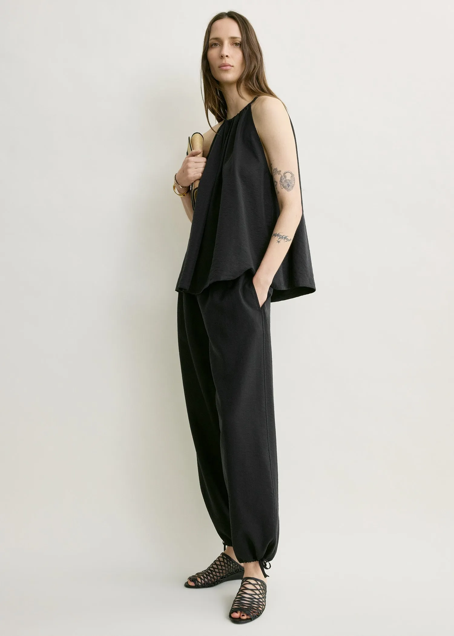 Parachute halter top black sold by Toteme product image thumbnail 2