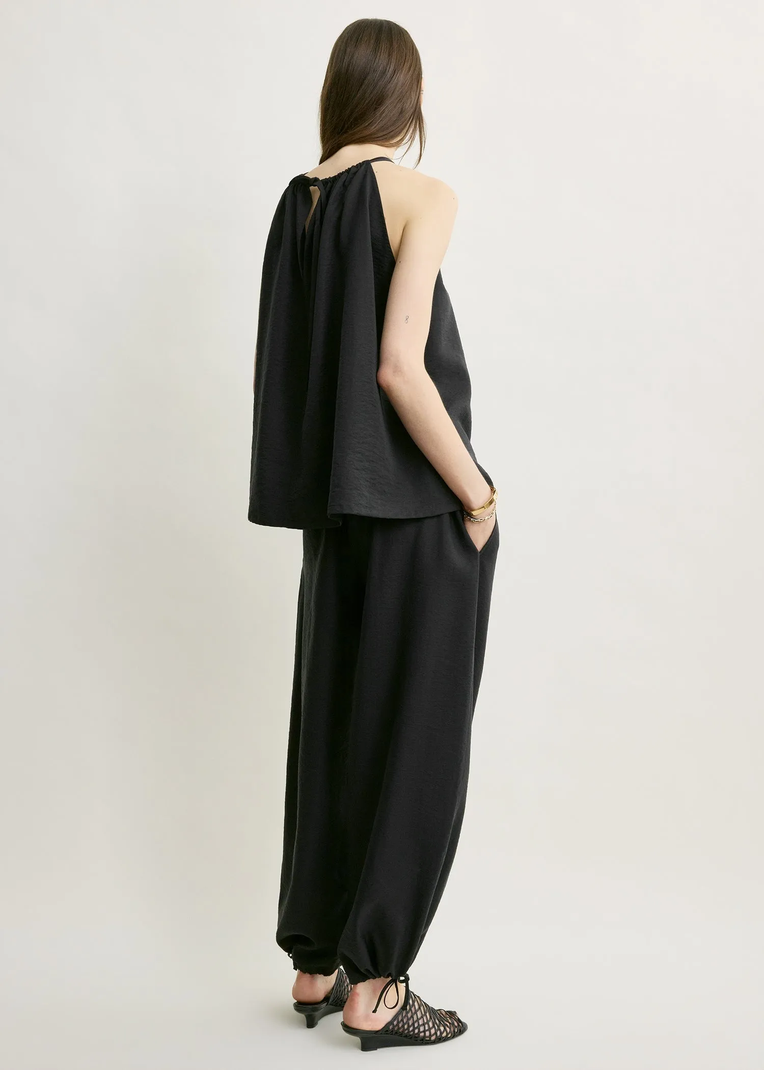 Parachute halter top black sold by Toteme product image thumbnail 3