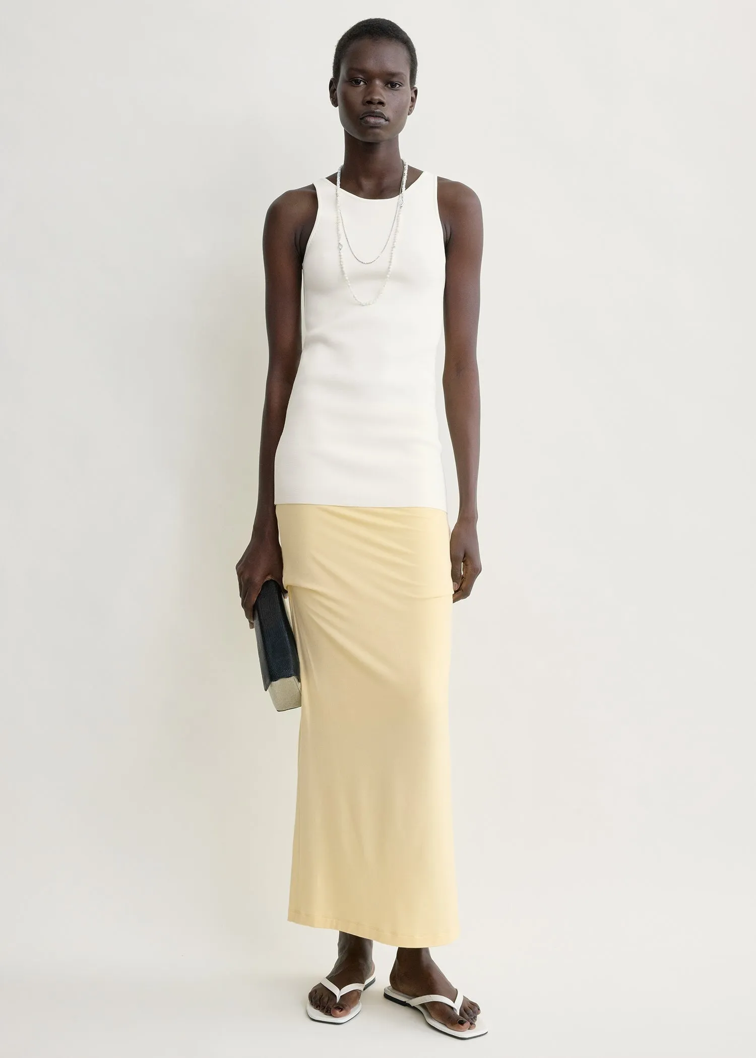 Draped jersey skirt buttercup sold by Toteme product image thumbnail 2