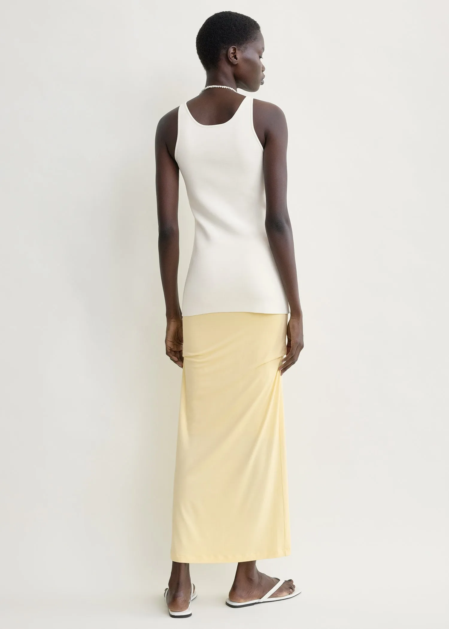 Draped jersey skirt buttercup sold by Toteme product image thumbnail 3