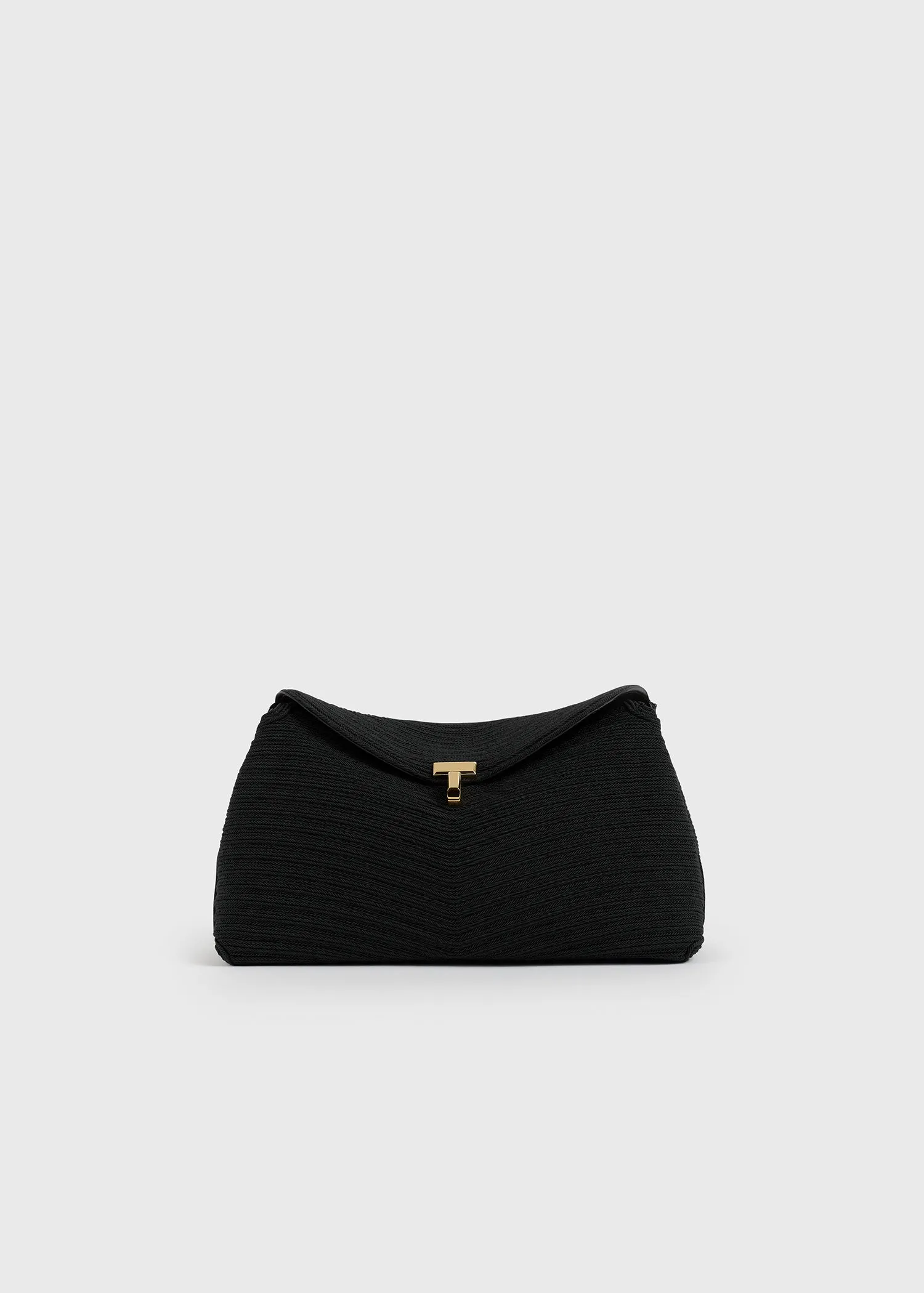 T-lock rope clutch black sold by Toteme