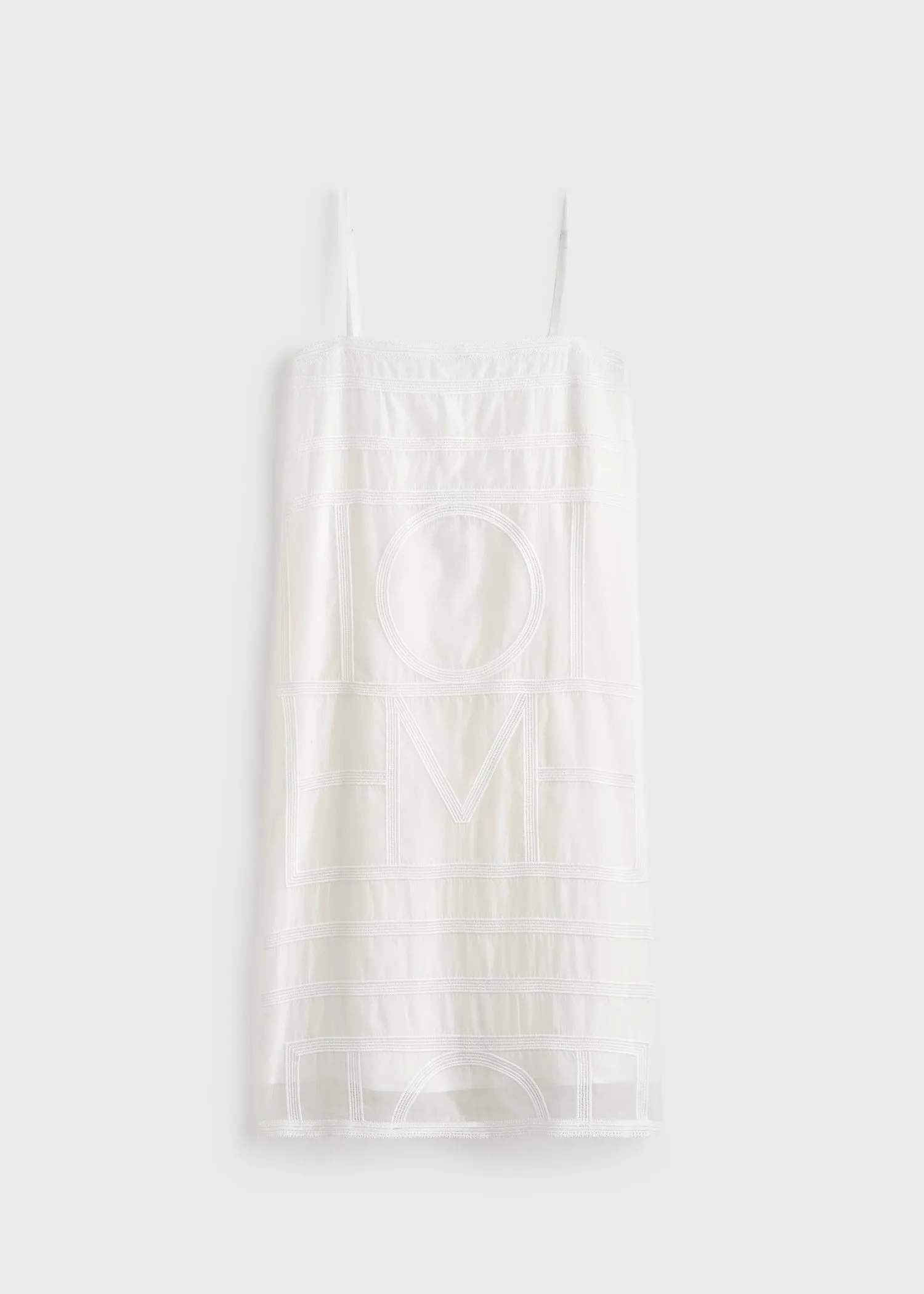 Monogram cotton voile dress white sold by Toteme product image thumbnail 5
