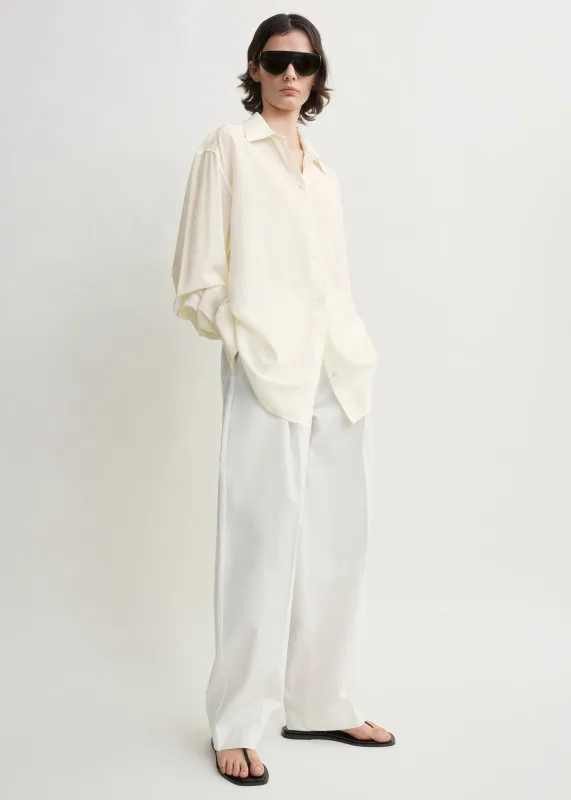 Silk crepe shirt off-white made by Toteme