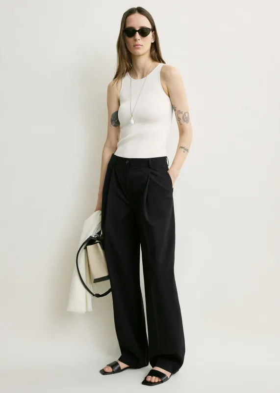 Classic compact knit tank white made by Toteme