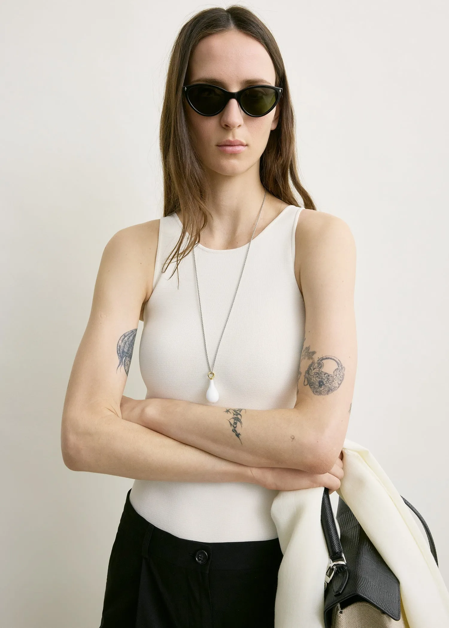 Classic compact knit tank white sold by Toteme product image thumbnail 4