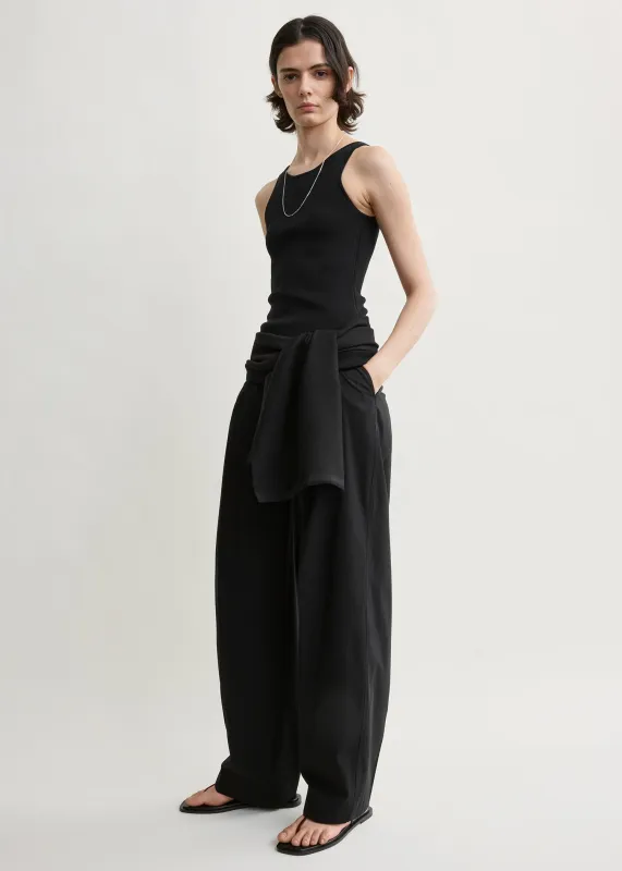 Classic compact knit tank black made by Toteme