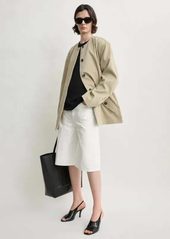 Cotton twill jacket cashew made by Toteme