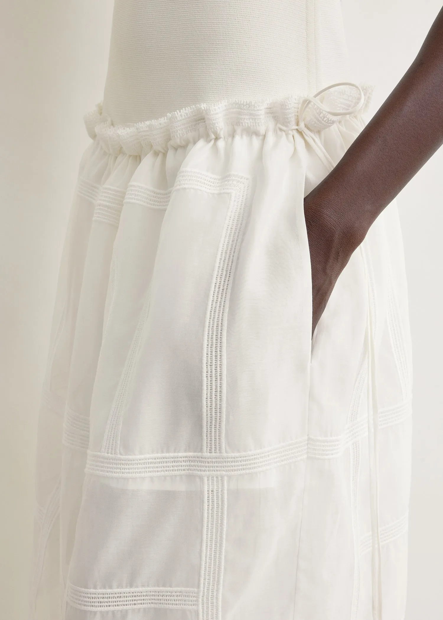 Monogram mini skirt white sold by Toteme product image thumbnail 5